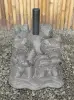 Product image 1 of the product “Frog umbrella stand made of cast stone, 32cm height, with plastic pipe inside (48mm diameter, 25cm depth), 1 set with metal pipe (45mm diameter, 40cm Height) ”